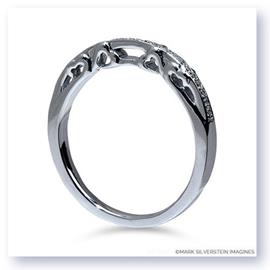 Mark Silverstein Imagines Polished 18K White Gold Sculpted Hearts Design Wedding Band