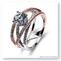 Mark Silverstein Imagines 18K White and Rose Gold and Diamond Strand Crossover Engagement Ring
