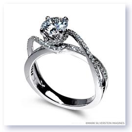 Mark Silverstein Imagines 18K White Gold Diamond Swirl Strand Engagement Ring