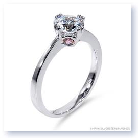 Mark Silverstein Imagines 18K White Gold Modern White and Pink Diamond Engagement Ring