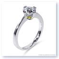 Mark Silverstein Imagines 18K White Gold Modern White and Yellow Diamond Engagement Ring