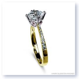 Mark Silverstein Imagines 18K Yellow and Rose Gold Pink Diamond Accent Engagement Ring