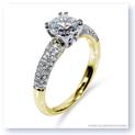 Mark Silverstein Imagines 18K Yellow Gold Diamond Accent and Pav&#233; Tapered Engagement Ring