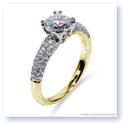 Mark Silverstein Imagines 18K Yellow Gold Yellow Diamond Accent and Pav&#233; Tapered Engagement Ring