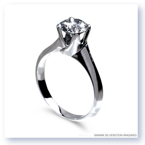 Mark Silverstein Imagines Polished 18K White Gold Tulip Twist Engagement Ring