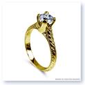 Mark Silverstein Imagines Hand Engraved 18K Yellow Gold Tulip Twist Engagement Ring