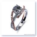 Mark Silverstein Imagines 18K White and Rose Gold Double Strand Twist Diamond Engagement Ring
