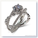 Mark Silverstein Imagines 18K White Gold Three Strand Crossover Diamond Engagement Ring