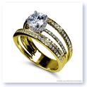 Mark Silverstein Imagines 18K Yellow Gold Four Stepped Row Diamond Engagement Ring