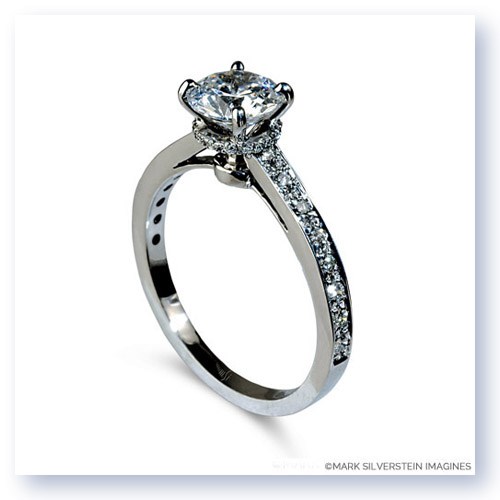 Mark Silverstein Imagines Polished 18K White Gold Modern Solitaire Engagement Ring