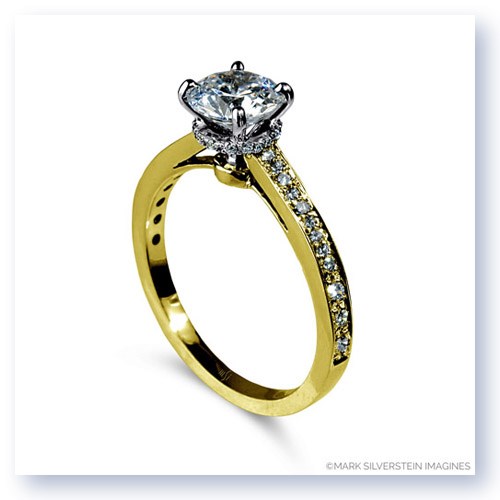 Mark Silverstein Imagines Polished 18K Yellow Gold Modern Solitaire Engagement Ring