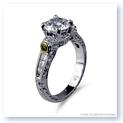 Mark Silverstein Imagines Hand Engraved 18K White and Yellow Gold White and Yellow Diamond Engagement Ring