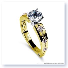 Mark Silverstein Imagines 18K Yellow Gold Pink Diamond Euro Style Engagement Ring
