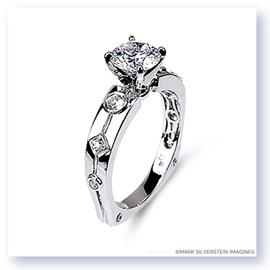 Mark Silverstein Imagines 18K White Gold Euro Style Diamond Engagement Ring