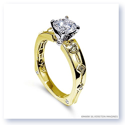 Mark Silverstein Imagines 18K Yellow Gold Euro Style Yellow Diamond Engagement Ring