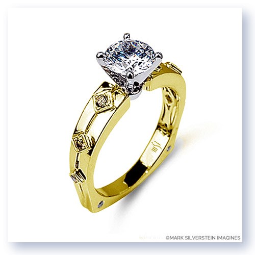 Mark Silverstein Imagines 18K Yellow Gold Euro Style Yellow Diamond Engagement Ring