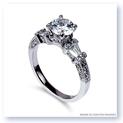 Mark Silverstein Imagines 18K White Gold Trapezoid Side Diamond Engagement Ring