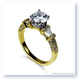 Mark Silverstein Imagines 18K Yellow Gold Trapezoid Side Diamond Engagement Ring