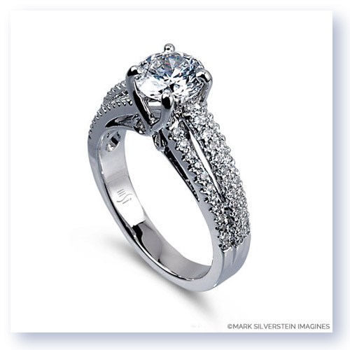 Mark Silverstein Imagines 18K White Gold Multi-Level Diamond Engagement Ring