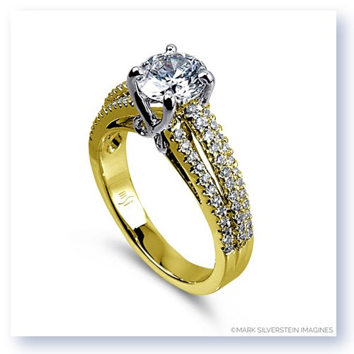 Mark Silverstein Imagines 18K Yellow Gold Multi-Level Diamond Engagement Ring