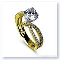Mark Silverstein Imagines 18K Yellow Gold Bypass Diamond Engagement Ring