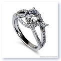 Mark Silverstein Imagines 18K White Gold Split Shank Marquise Leaf Diamond Engagement Ring