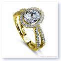 Mark Silverstein Imagines 18K Yellow Gold Oval Center Split Shank Diamond Engagement Ring