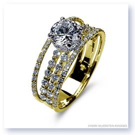 Mark Silverstein Imagines 18K Yellow Gold Four Thread Diamond Engagement Ring