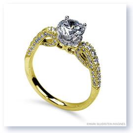 Mark Silverstein Imagines 18K Yellow Gold Scrolling Diamond Enagagement Ring