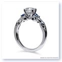 Mark Silverstein Imagines 18K White Gold Three Curl Diamond and Sapphire Engagement Ring
