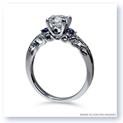 Mark Silverstein Imagines 18K White Gold Sculpted Filigree Diamond and Sapphire Enagagement Ring