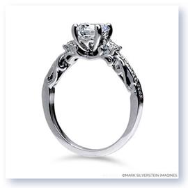 Mark Silverstein Imagines 18K White Gold Curled Leaf Diamond Engagement Ring