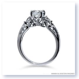 Mark Silverstein Imagines 18K White Gold Heart Filigree Diamond Engagement Ring