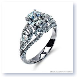 Mark Silverstein Imagines 18K White Gold Floral Lattice Diamond Engagement Ring