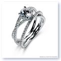 Mark Silverstein Imagines 18K White Gold Double Band Crossover Diamond Engagement Ring