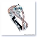 Mark Silverstein Imagines 18K White and Rose Gold Criss-Cross Pink and White Diamond Enagagement Ring