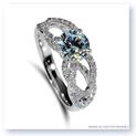 Mark Silverstein Imagines 18K White Gold Flower Petal Diamond Enagagement Ring