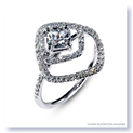 Mark Silverstein Imagines 18K White Gold Double Square Halo Diamond Engagement Ring