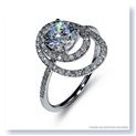 Mark Silverstein Imagines 18K White Gold Double Round Halo Diamond Engagement Ring
