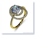 Mark Silverstein Imagines 18K Yellow Gold Double Round Halo Diamond Engagement Ring