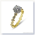 Mark Silverstein Imagines 18K Yellow and White Gold Geometric Shape Diamond Engagement Ring