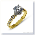 Mark Silverstein Imagines 18K Yellow and White Gold Geometric Shape Diamond Engagement Ring
