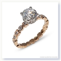 Mark Silverstein Imagines 18K Rose and White Gold Geometric Shape Diamond Engagement Ring