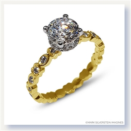 Mark Silverstein Imagines 18K Yellow and White Gold Geometric Shape Diamond Engagement Ring