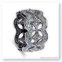Mark Silverstein Imagines 18K White Gold Open Circle and Star Fashion Band