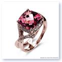 Mark Silverstein Imagines 18K Rose Gold Pink Tourmaline Crossover Diamond Fashion Ring