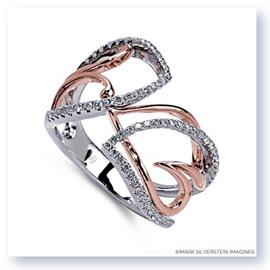 Mark Silverstein Imagines 18K White and Rose Gold Heart Inspired Diamond Fashion Ring