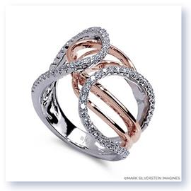 Mark Silverstein Imagines 18K White and Rose Gold Looping Diamond Fashion Ring