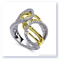 Mark Silverstein Imagines 18K White and Yellow Gold Looping Diamond Fashion Ring
