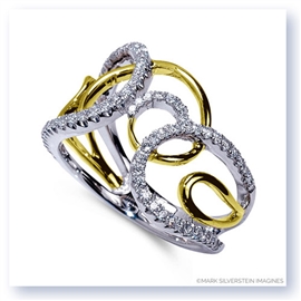 Mark Silverstein Imagines 18K White and Yellow Gold Multi-Loop Diamond Fashion Ring